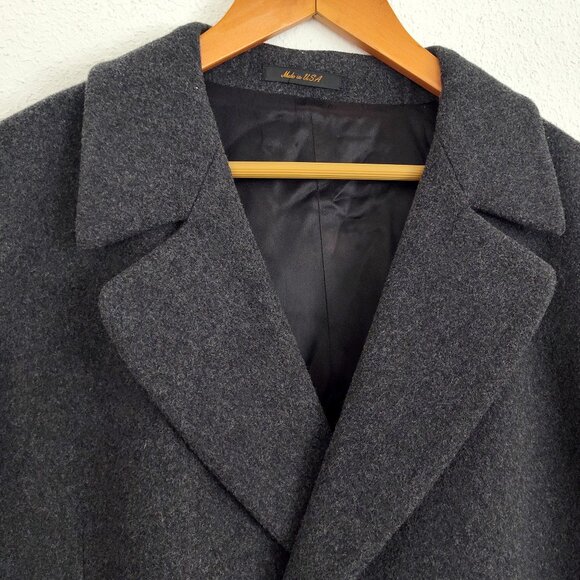 London Fog, Double Breasted Peacoat, Overcoat,100% Wool, 44 Regular, USA - Picture 2 of 11
